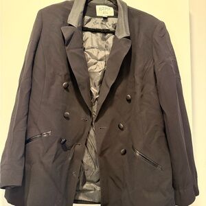 Kasper Black Double-Breasted Blazer